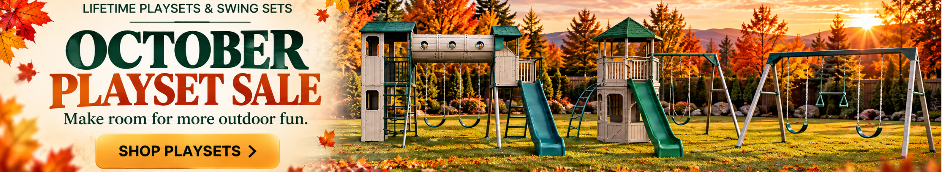 Labor Day Sale September 4-7, 2026 - Featuring Lifetime Playsets and Basketball Hoops